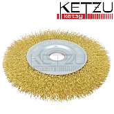 Кордщетка мягкая латунированная, дисковая 125 мм KETZU Standart