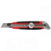 Нож, 18 мм, выдвижное лезвие, металлическая направляющая, винтовой фиксатор лезвия// MATRIX 78914