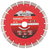 Диск алмазный отрезной сегментный ф180х22,2мм, тонкий, сухое резание// Matrix 730647