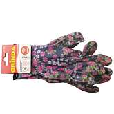 Перчатки GRINDA садовые, прозрачное нитриловое покрытие, размер L-XL, черные 11297-XL