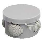 Коробка распаячная КМР-040-039 наруж. с крышкой 85х40 АБС 4 входа IP54 сер. EKF plc-kmr-040-039