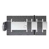 Задвижка дверная ЗД-04 полимер серебро (1 шт.)