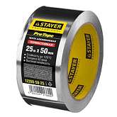 Алюминиевая лента, до 120°С, 50мкм, 50мм х 25м STAYER Professional 12268-50-25