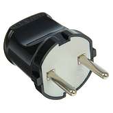 Вилка электрич. без заземл. черн. 6А 250В (еврослот) UNIVersal A0113