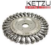 Кордщетка жесткая витая для УШМ, дисковая 150 мм KETZU Standart