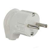 Вилка электрич. с заземл. угл. бел. 16А 250В (еврослот) UNIVersal А105